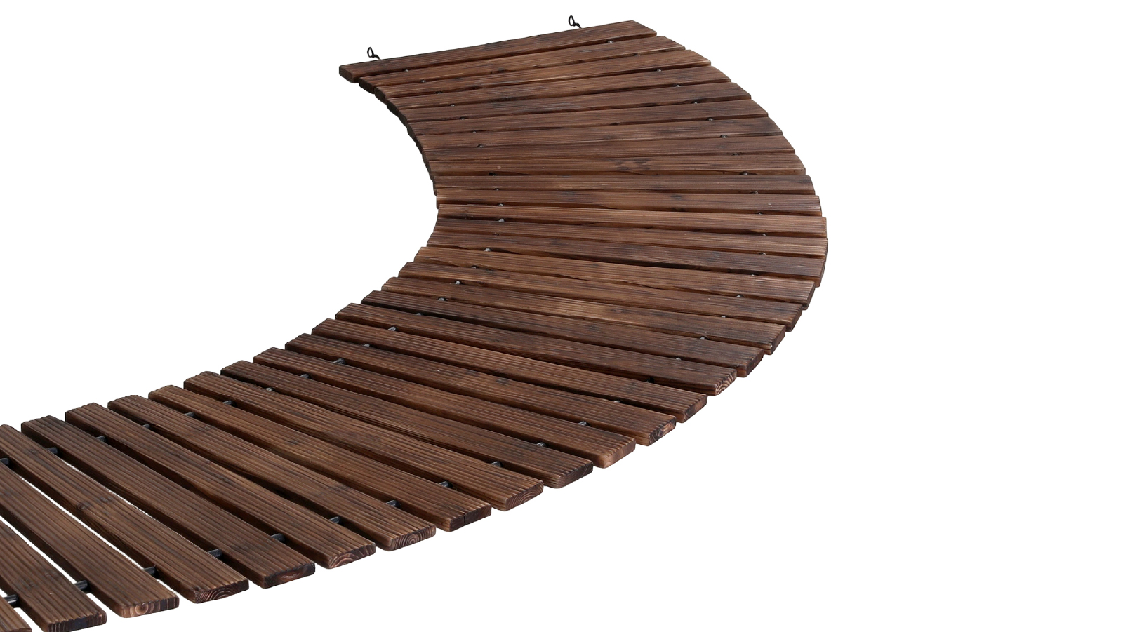 Gardeon Roll-Out Curved  Wooden Garden Pathway - Charcoal Brown