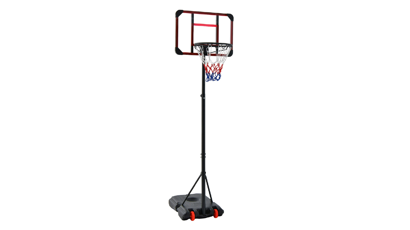 Costway 2.1m Adjustable Basketball Hoop Stand System with Wheels and Tripod Base