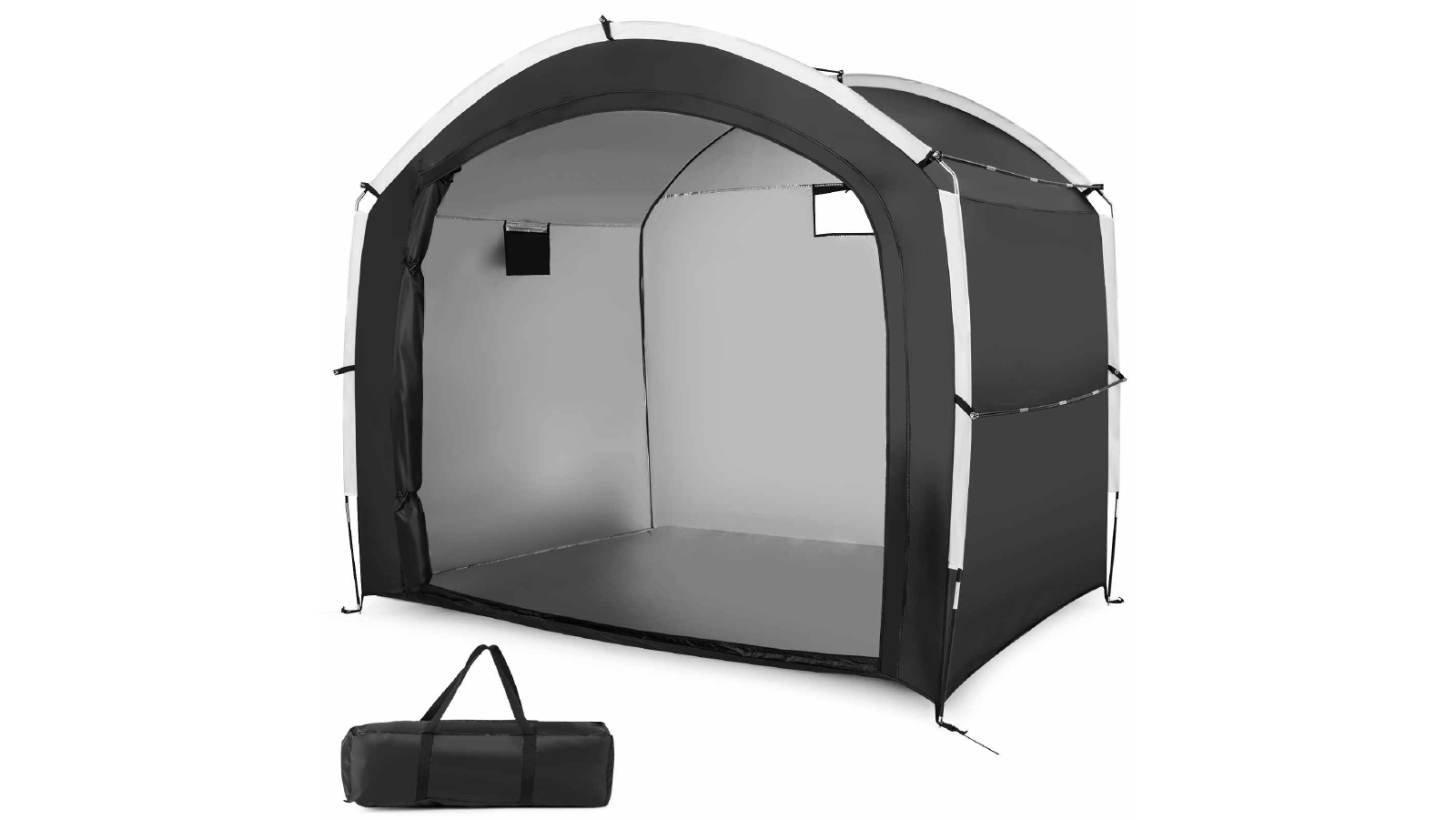 Costway 2.2 x 1.85m  Portable Outdoor Bike Storage - Black