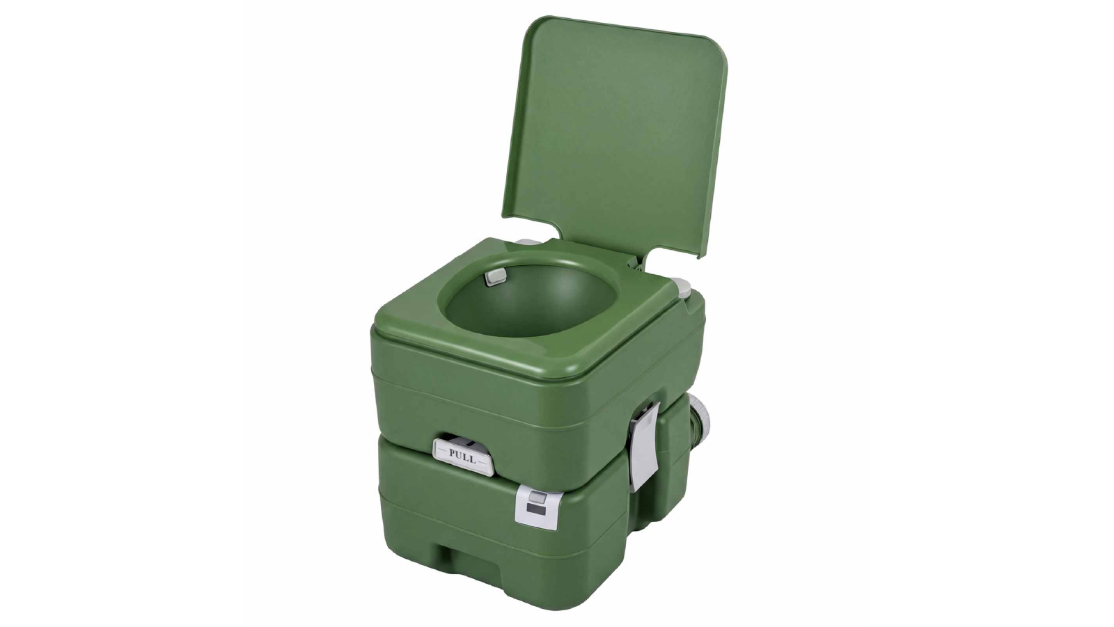 Costway 22L 120 Flush Portable Camping Toilet with Level Indicator - Green