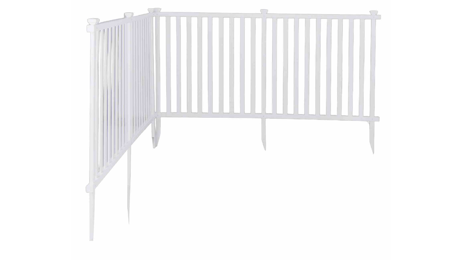 Costway 2 Piece of Garden Fence Guardrail Panel - White
