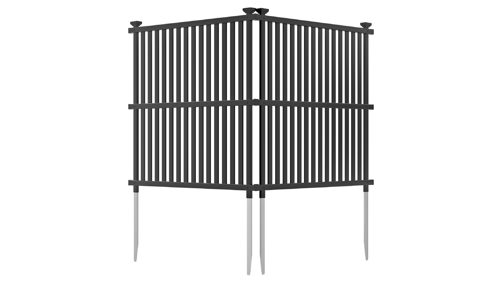 Costway 114 x 114 cm Air Conditioner Fence Panels with Metal Ground Stakes