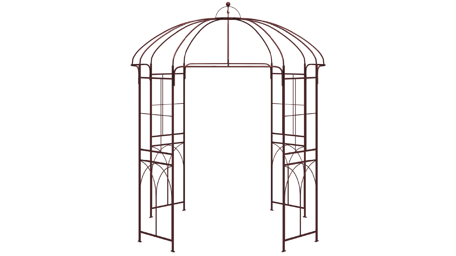Costway Birdcage Shape Garden Arbor Metal Gazebo Arch - Bronze