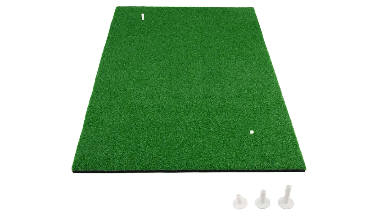 Costway 1 x 1.5m Golf Practice Mat Faux Turf with 3 Rubber Tees