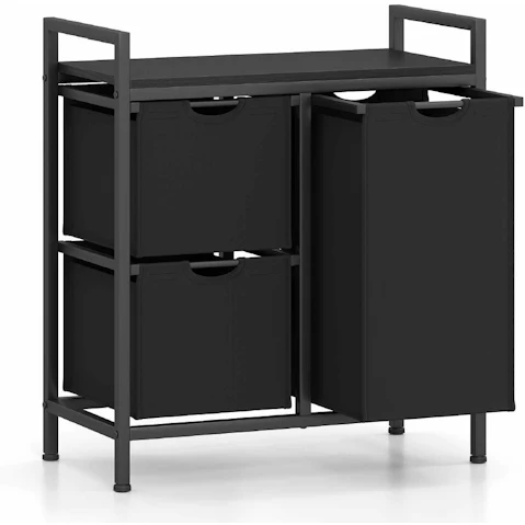 Costway 75L Laundry Cloth Baskets with Detachable 3 Storage Bags