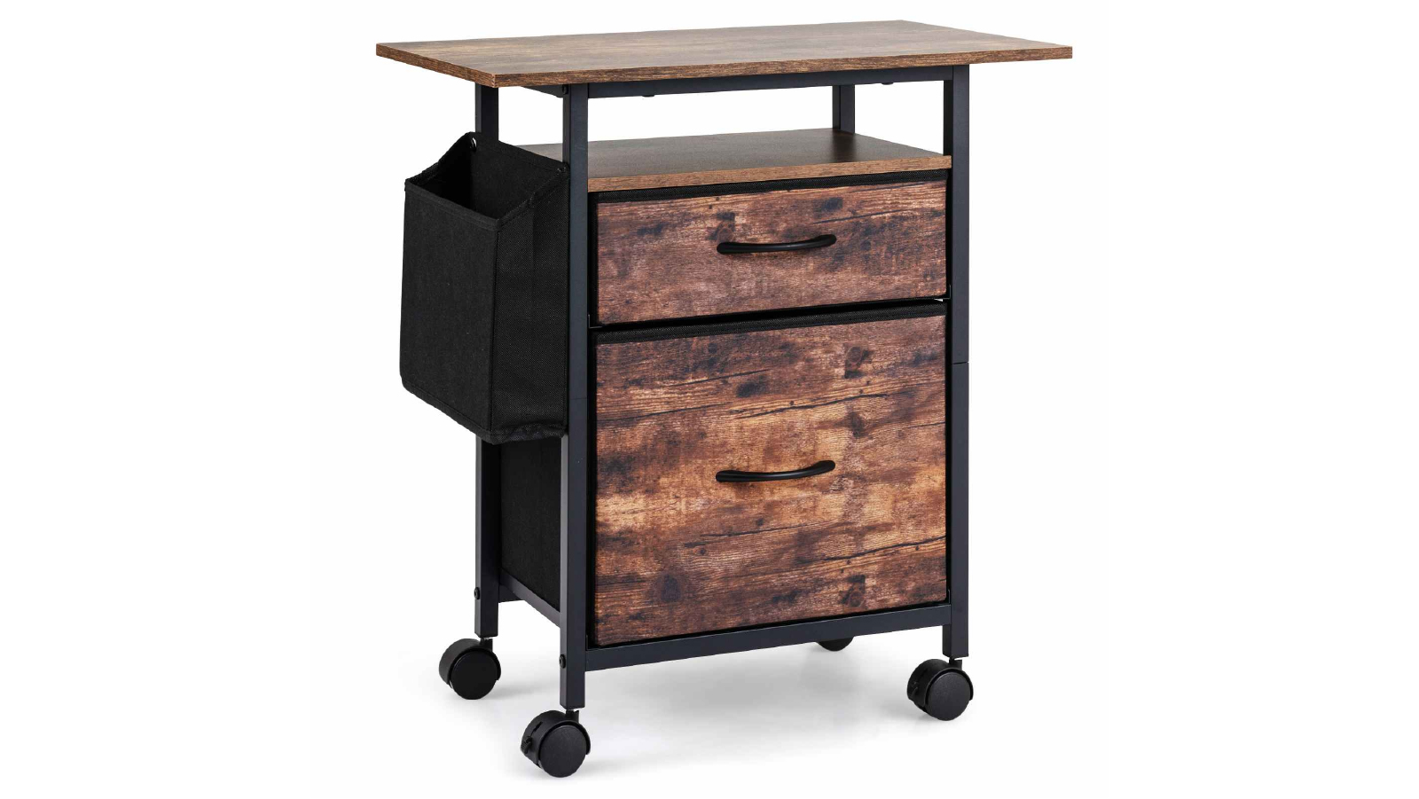Costway 2 Drawer Mobile File Cabinet