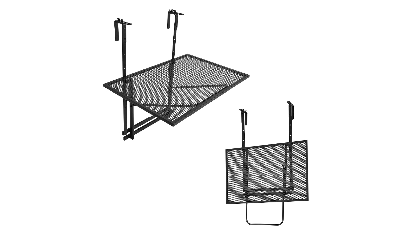 Costway 5 Level Foldable Balcony Hanging Table - Black