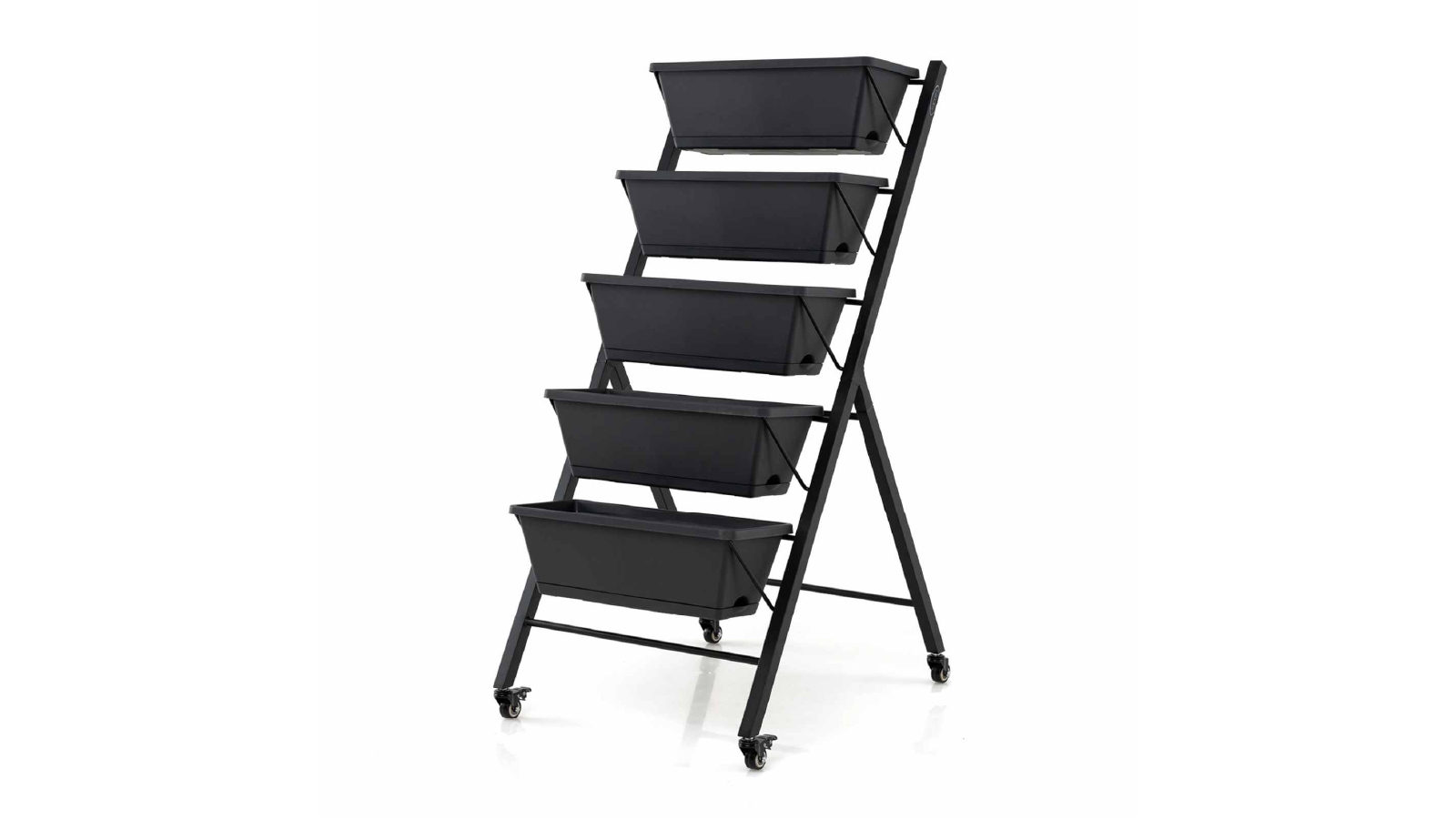 Costway 5 Tier Removable Planter Box and  Tray with Wheels