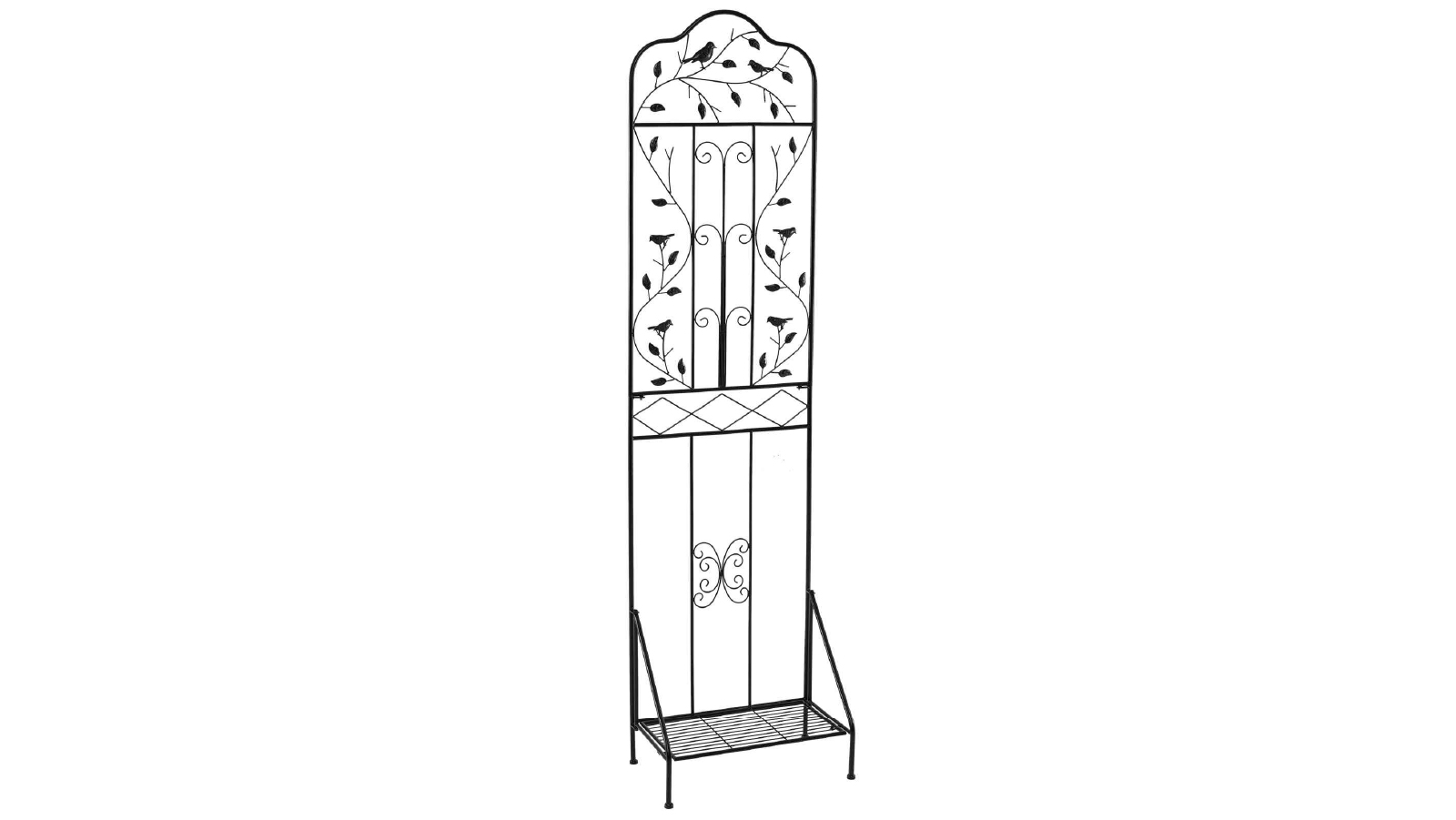 Costway 1.9m Rose Metal Garden Trellis - Black