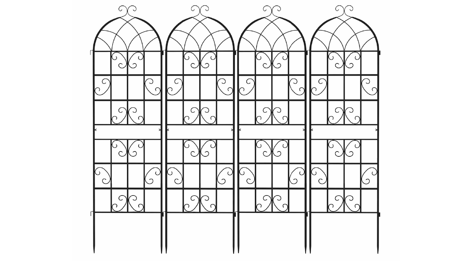 Costway 50 x 180cm Metal Rustproof Climbing Plant Stand x 4