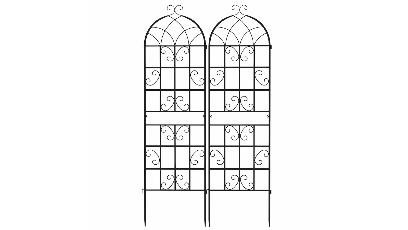 Costway 50 x 180cm Metal Rustproof Climbing Plant Stand x 2