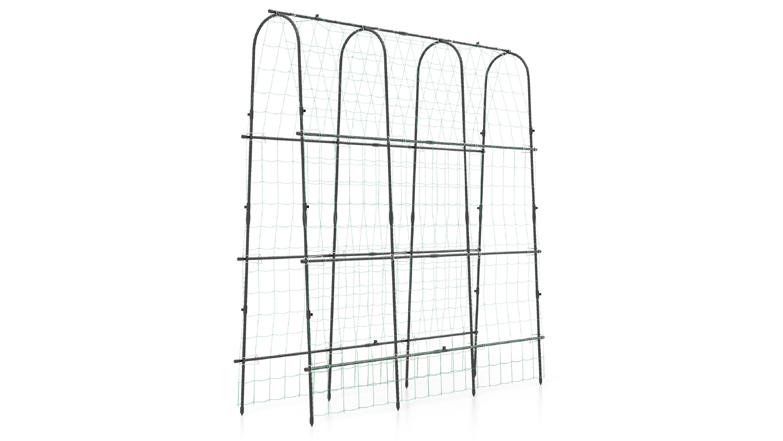 Costway U-Shaped Tall Cucumber Trellis with Netting 