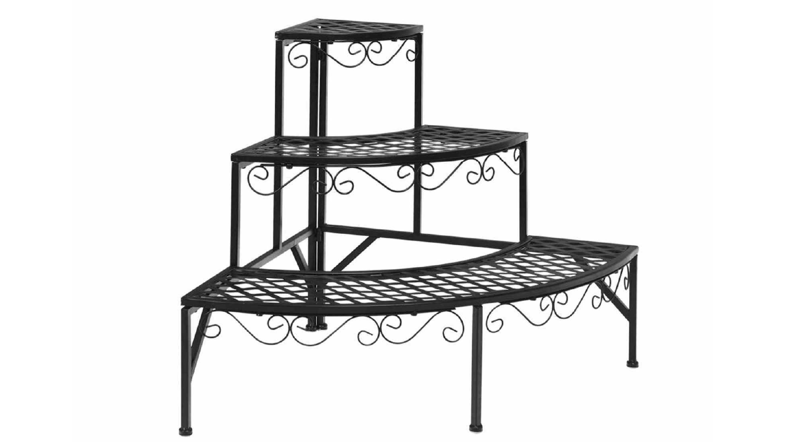 Costway 3 Layer Metal Planter Stand with Shelf Pot Holder