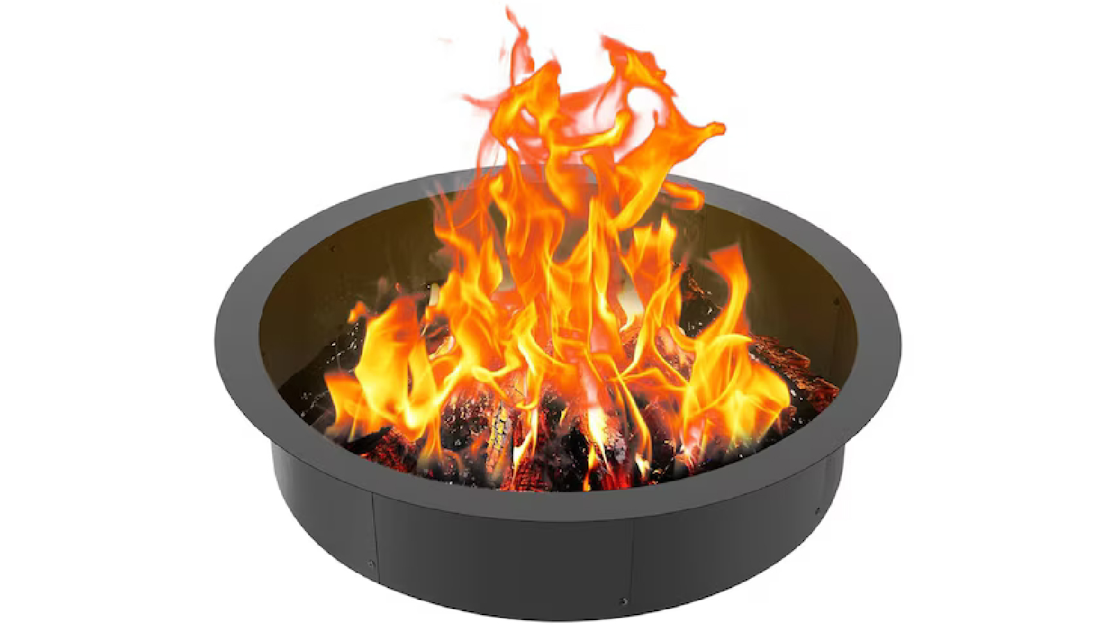 Pretty & Practical 10 Inch Height Heavy Duty Carbon Steel Fire Pit Ring