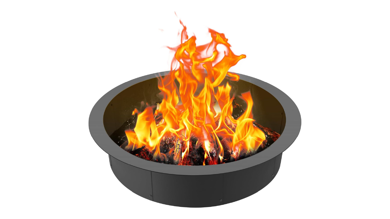 Pretty & Practical	10 Inch Height and 45 Inch Outer/39 Inch Inner Diameter Heavy Duty Carbon Steel Fire Pit Ring