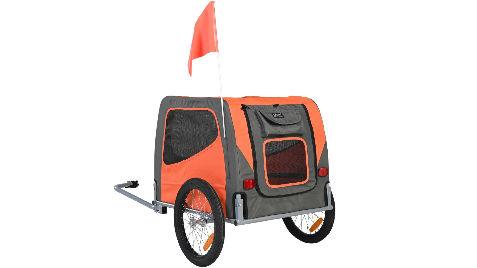 Pretty & Practical Supports up to 30 kg Pet Cart Bicycle Carrier - Orange/Gray