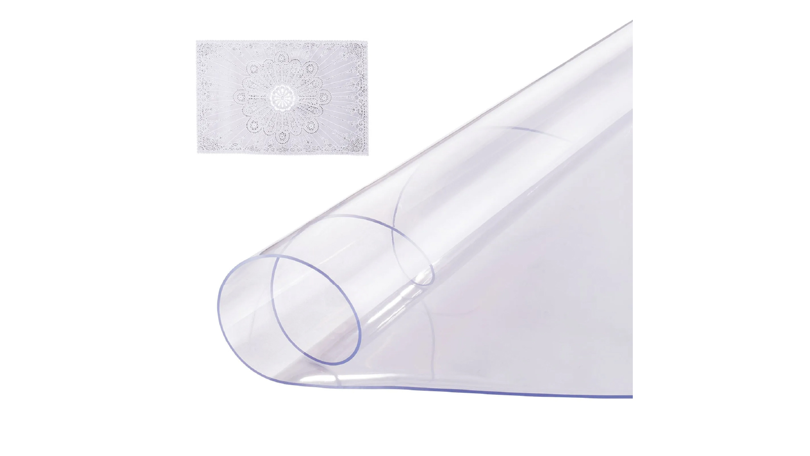 Pretty & Practical 42 x 42 Inch Clear Plastic Table Cover