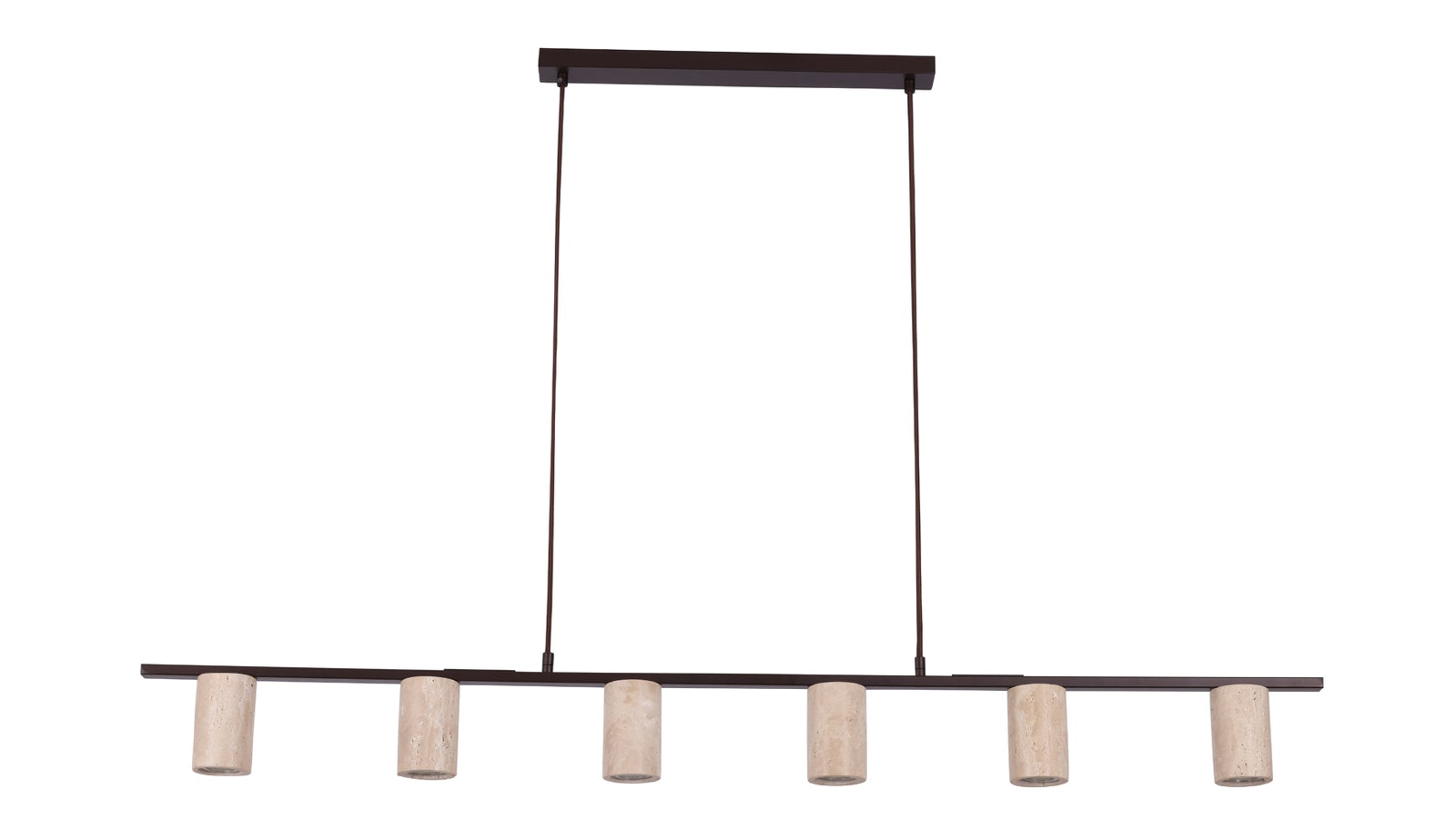 CLA Lighting	Tuberia Interior Linear Bar with Beige Travertine Tubular Shade Pendant Light