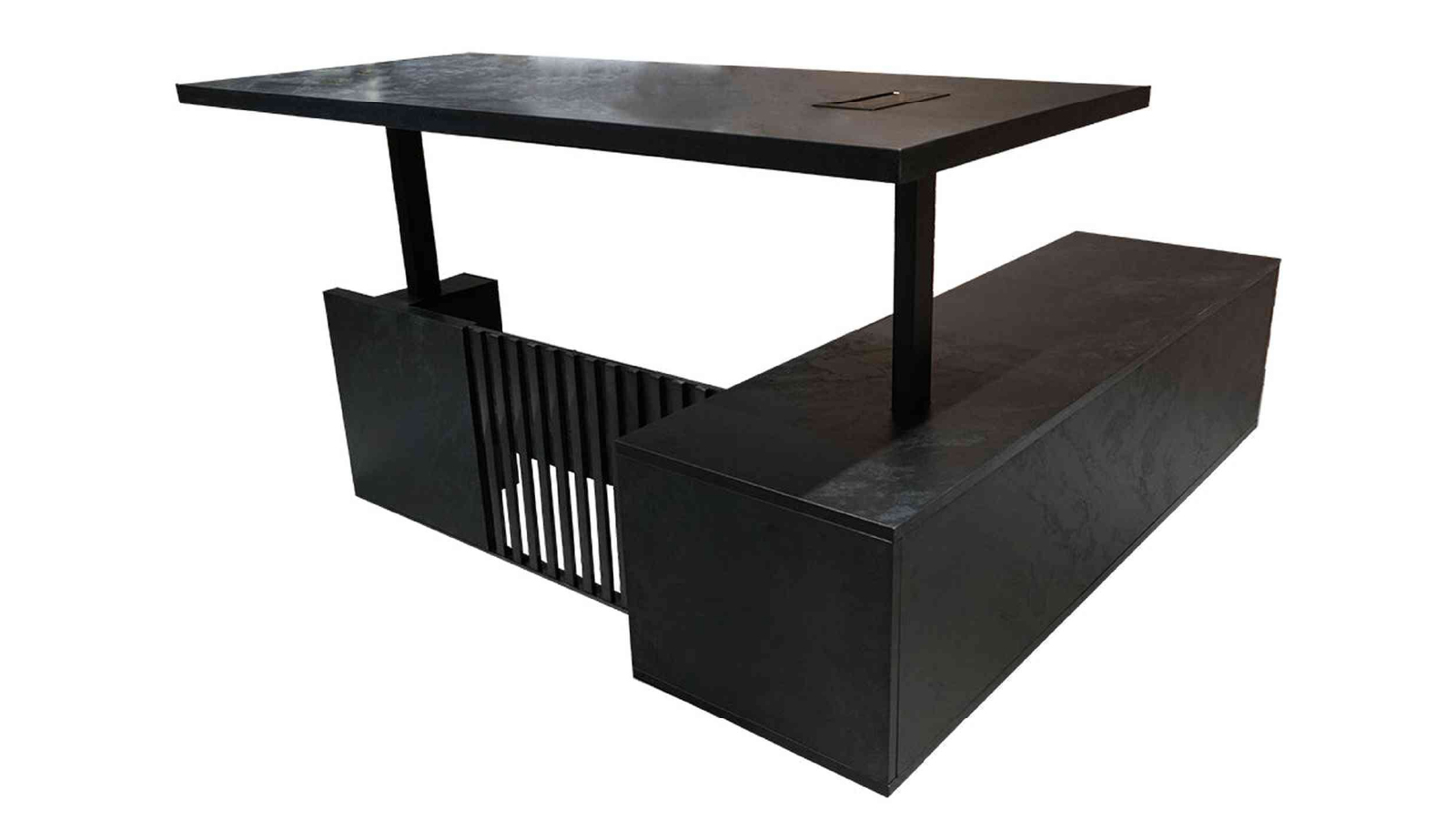 DAXTON Executive Desk with Left Return with Lift 200cm - Black