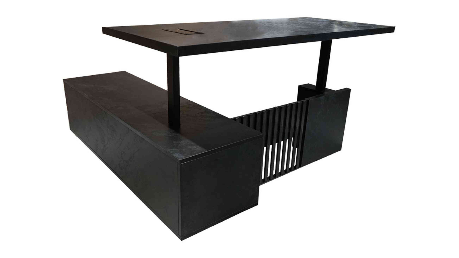 DAXTON Executive Desk with Right Return with Lift 200cm - Black