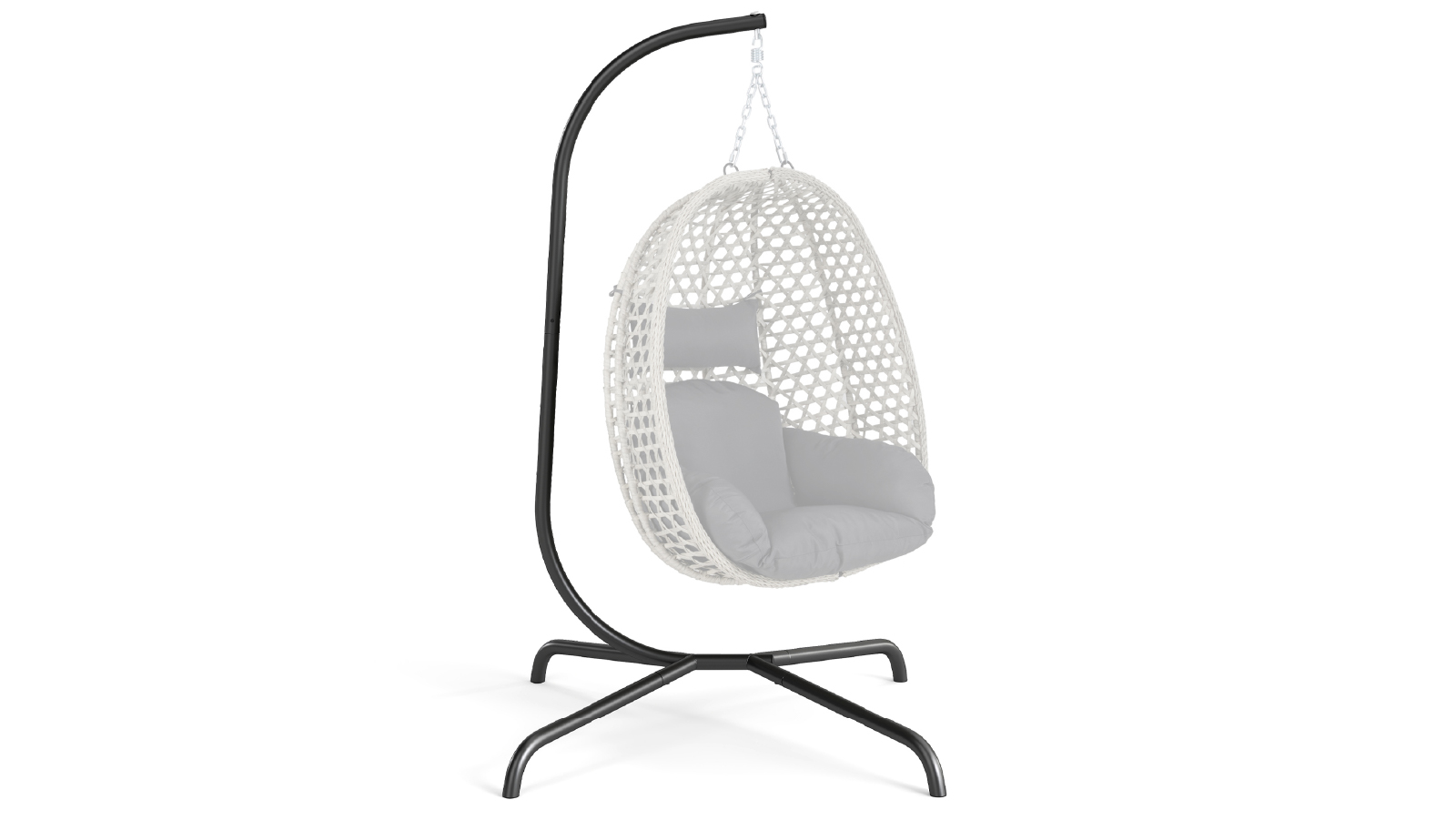 Costway 360 Degree Heavy Duty Metal Hammock C-Stand with Spring Hook for 180kg Load
