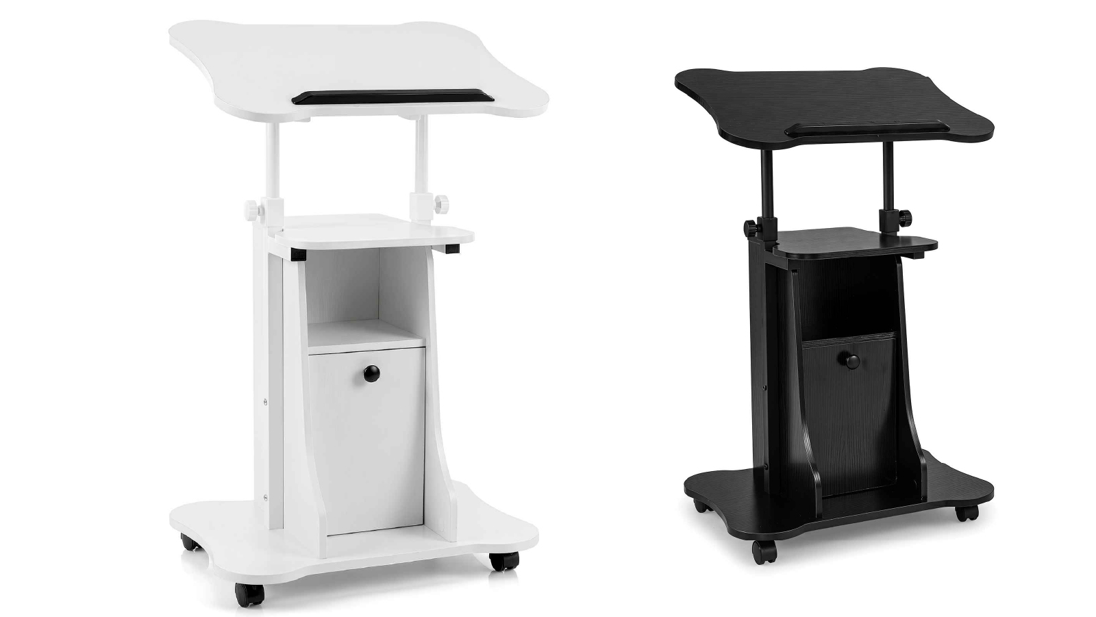 Costway Adjustable Height Laptop Table Podium Stand