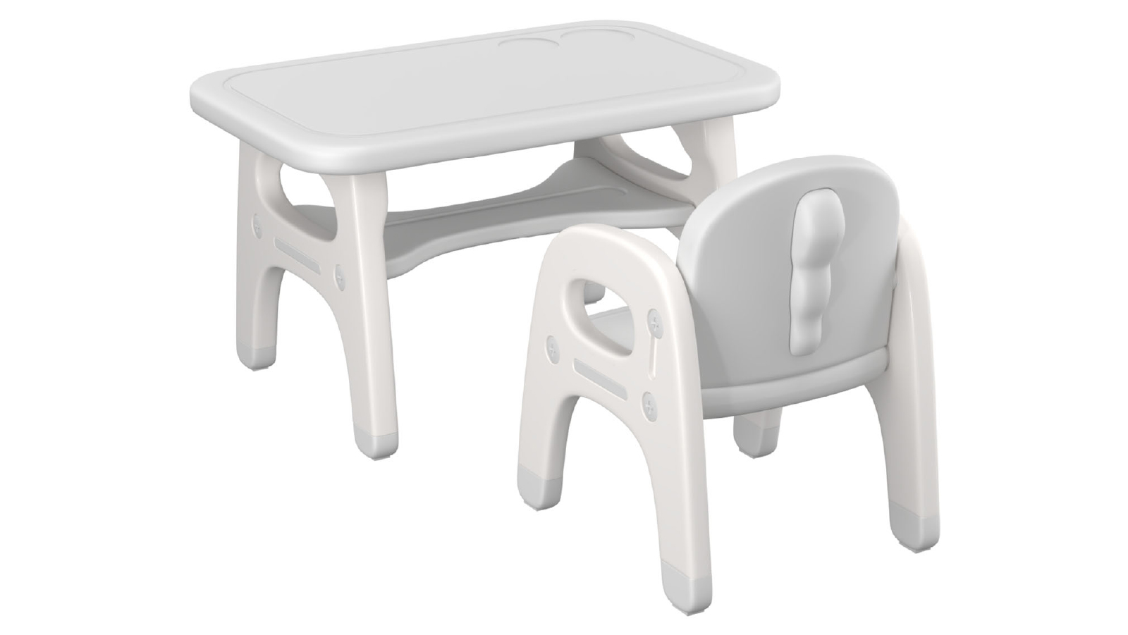Costway Dinosaur Activity Art Study Desk Set with Storage & Building Blocks