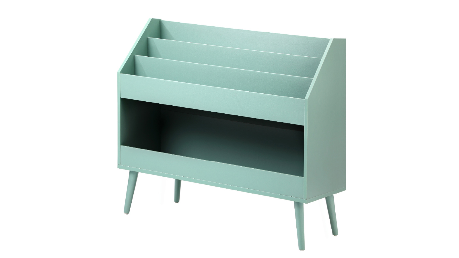 Oikiture Kids Bookshelf Children Bookcase - Green