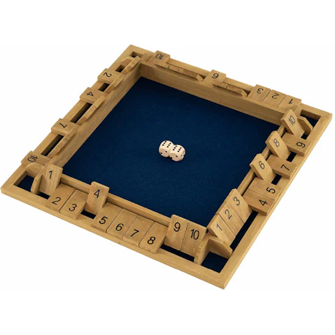 Costway 60cm Shut The Box Game with 10 Numbers for 2- 4 Players