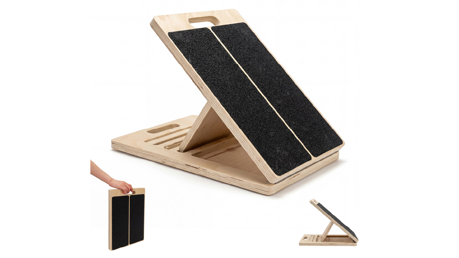 Centra Adjustable Wooden Slant Board Calf Stretcher