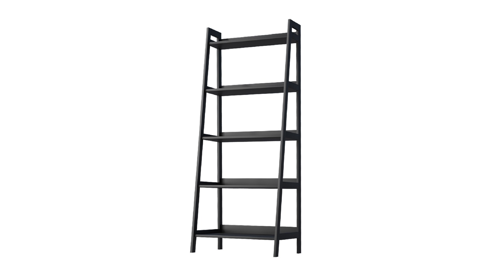 Oikiture 5 Tier Corner Ladder Shelf Home Storage Display Rack - Black