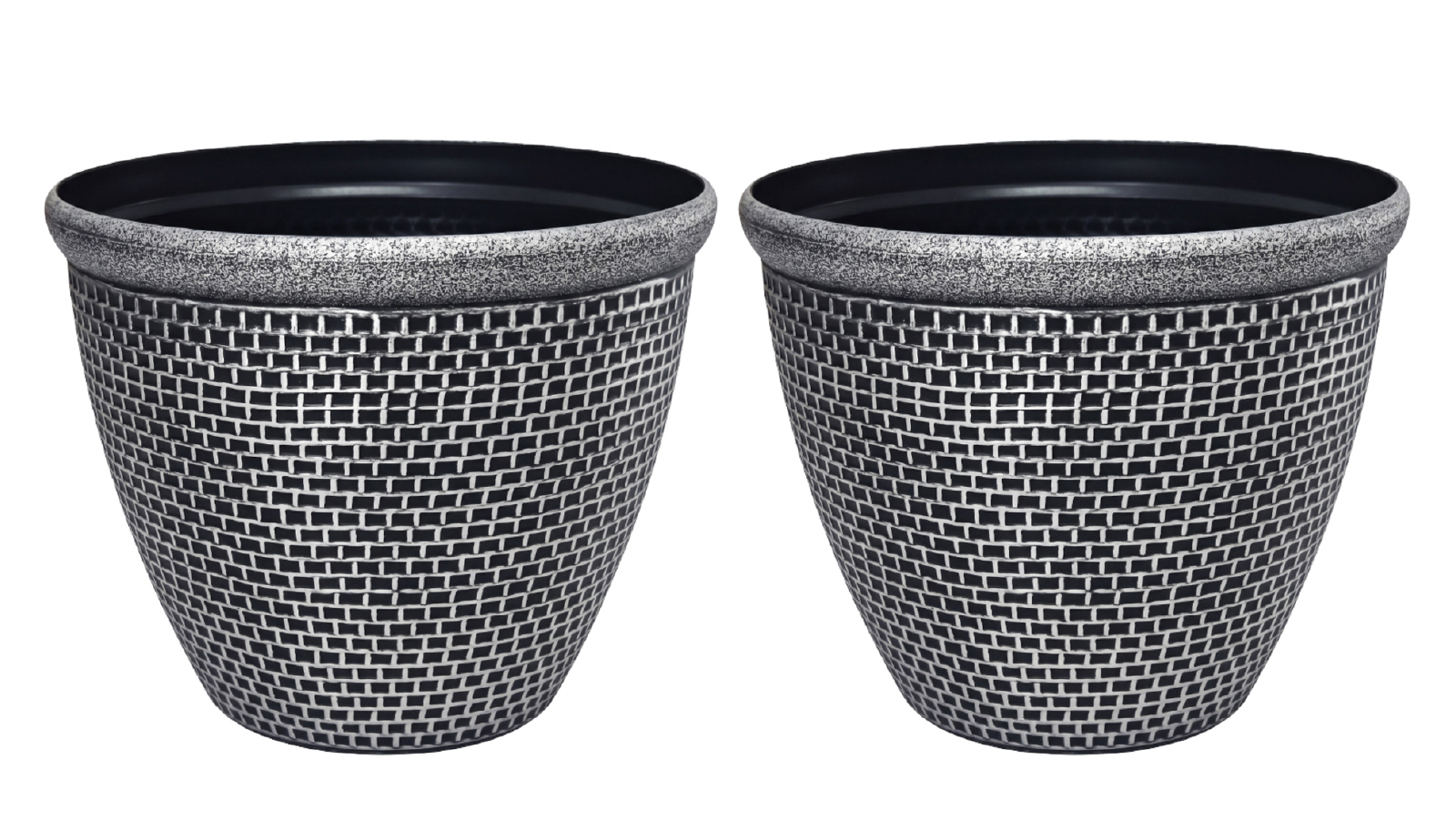 Toque 2 Piece of Plastic Plant Pots Garden Planter - 30cm 