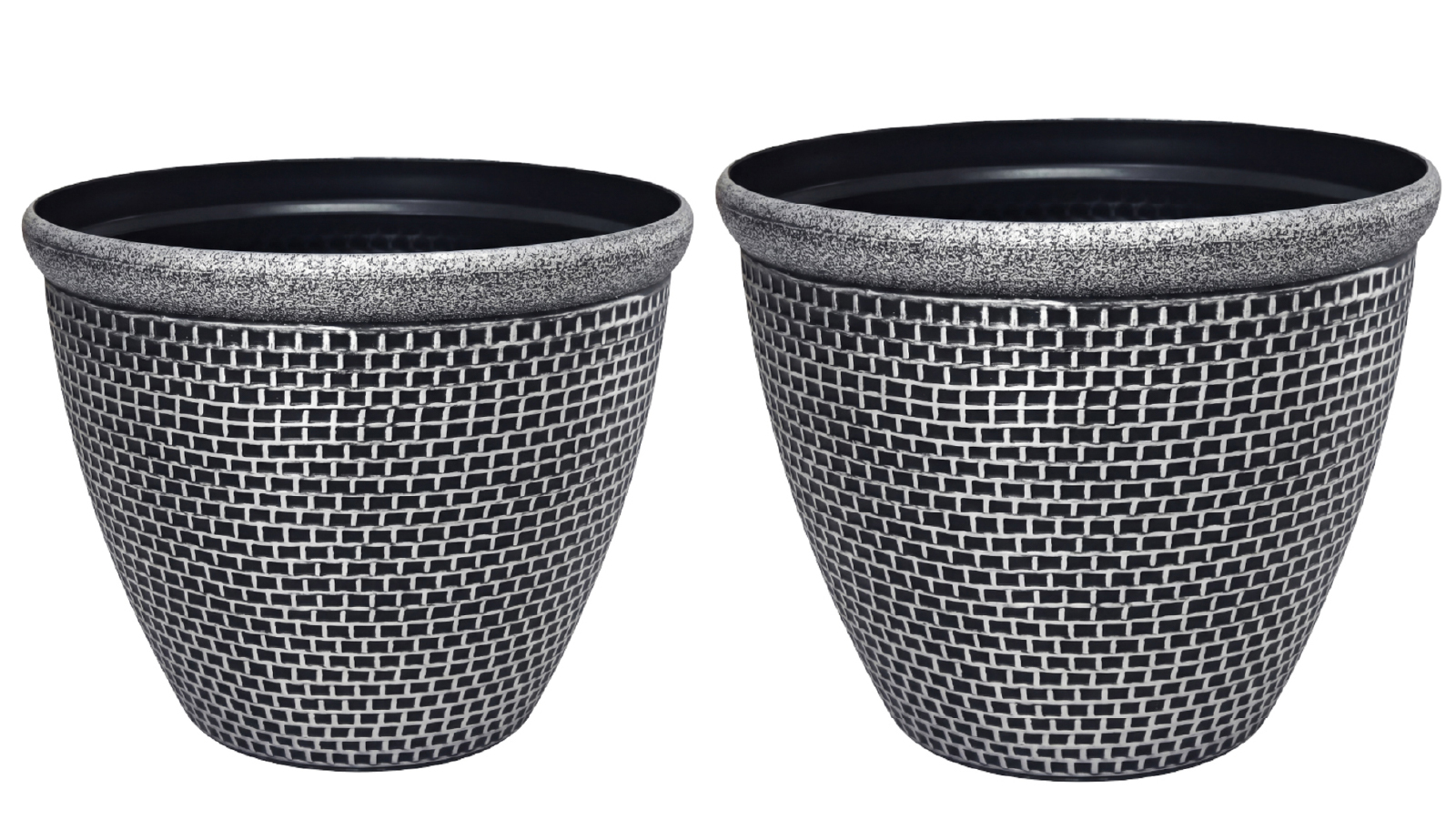 Toque 2 Piece of Plastic Plant Pots Garden Planter