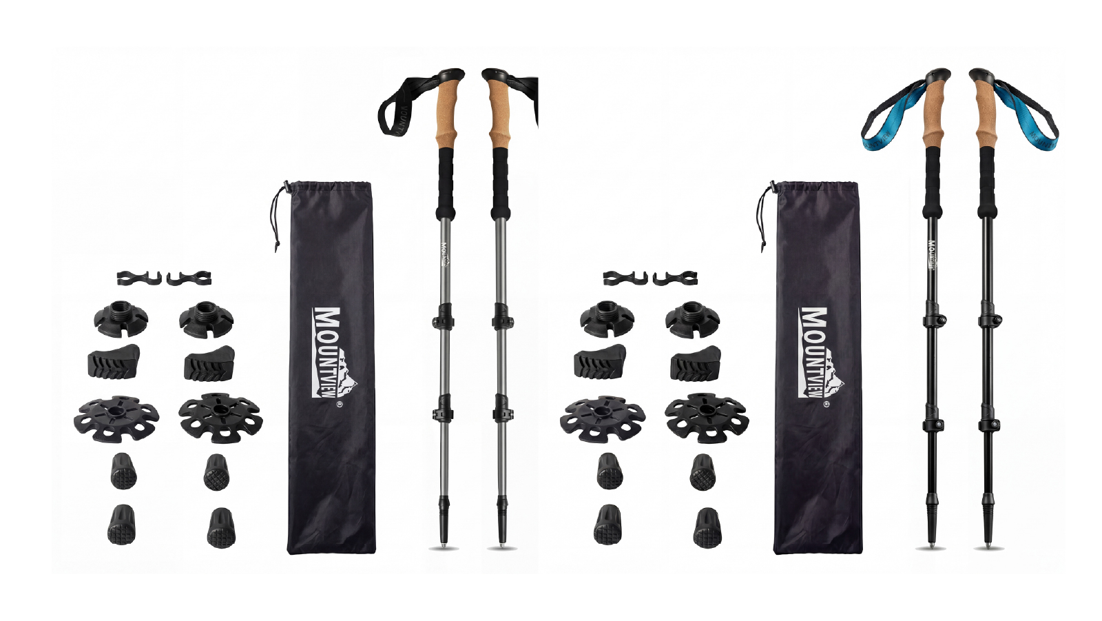 Mountview 2 Piece of Adjustable Walking Sticks 