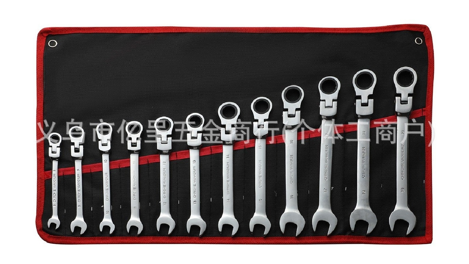 AUPK 12 Piece of 8mm-24mm Flex Head Ratchet Spanner Set 
