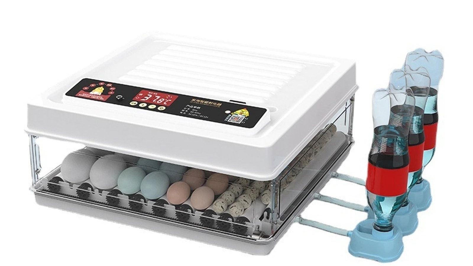 AUPK Fully Automatic Digital 24 Eggs Incubator