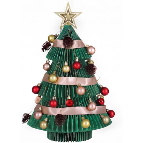 Jingle Jollys 61cm Paper Christmas Tree with Star Topper - Green