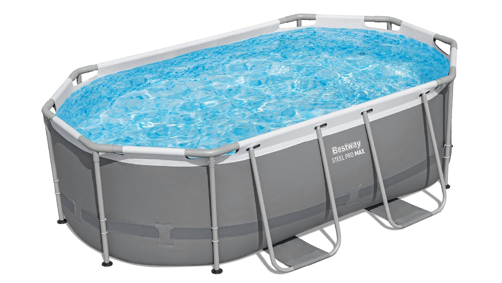 Bestway 305cm x 200cm x 84cm Steel Above Ground Backyard Pool Set