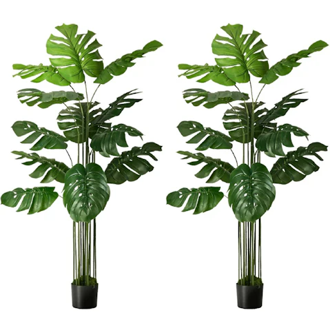 Livsip 2 Pack 150cm Artificial Monstera Deliciosa Plant
