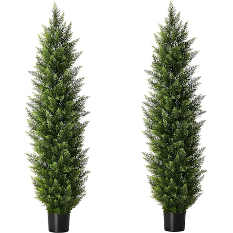 Livsip 2 Pack 150cm Topiary Cedar Tree Artificial Plant