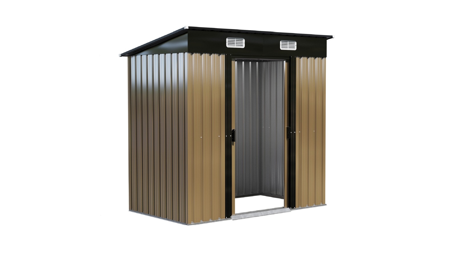 Livsip 1.94 x 1.21m Steel Garden Shed Outdoor Storage