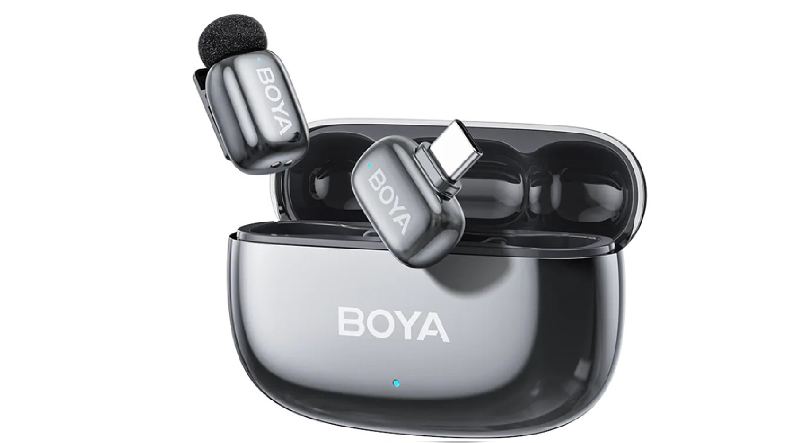 Boya Mini 2 Dual Wireless Microphone USB-C with Case - Space Grey