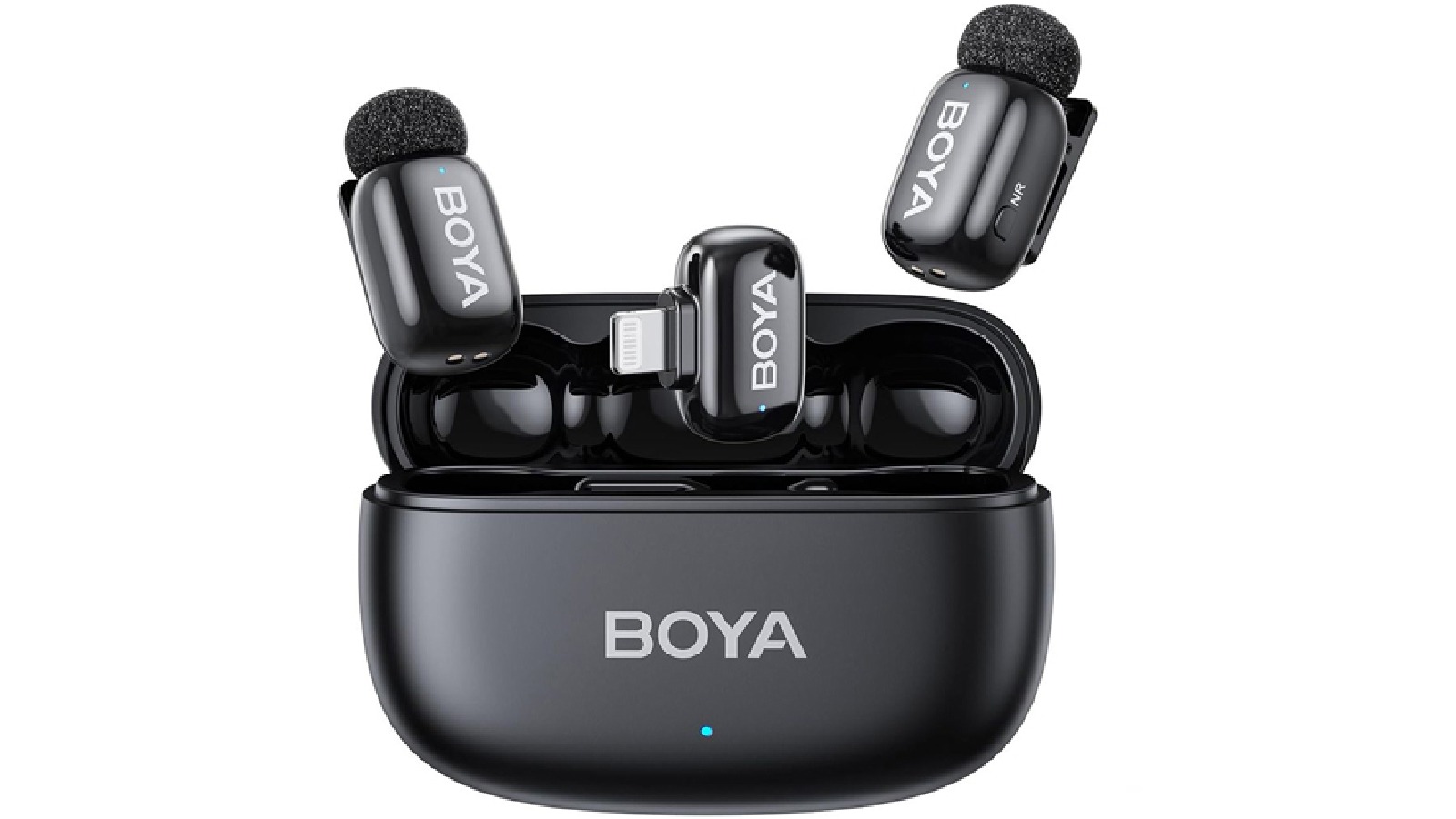 Boya Mini 2 Dual Wireless Microphone Lightning with Case - Black