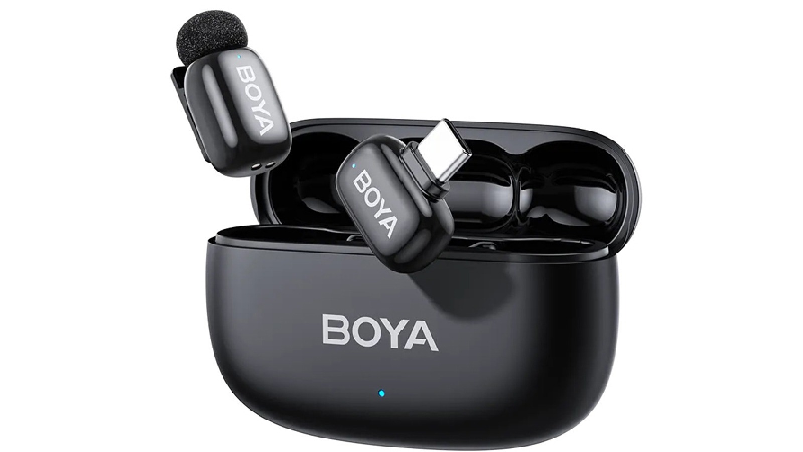 Boya Mini 2 Dual Wireless Microphone USB-C with Charging Case - Black