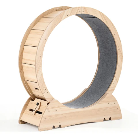 i.Pet Large Wooden Cat Exercise Wheel - 91cm