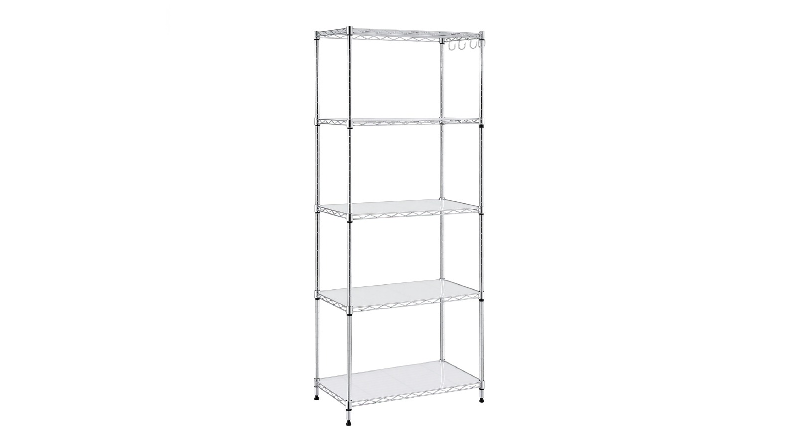 Artiss 60 x 35 x 150cm 5 Tier Adjustable Metal Kitchen Rack - Silver