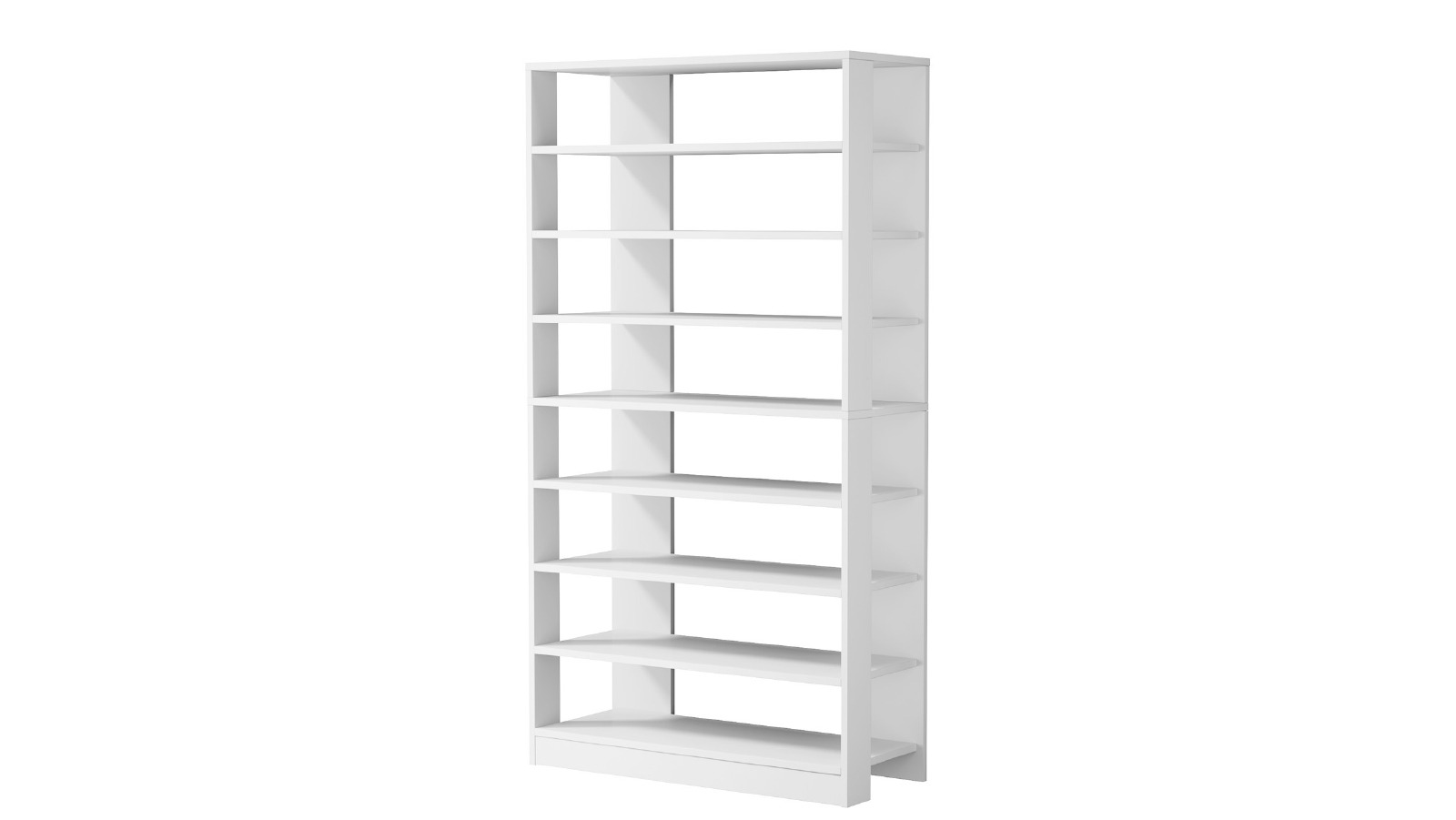 Oikiture 9 Tiers Shelf Storage Shoe Rack with Open Shelves - White