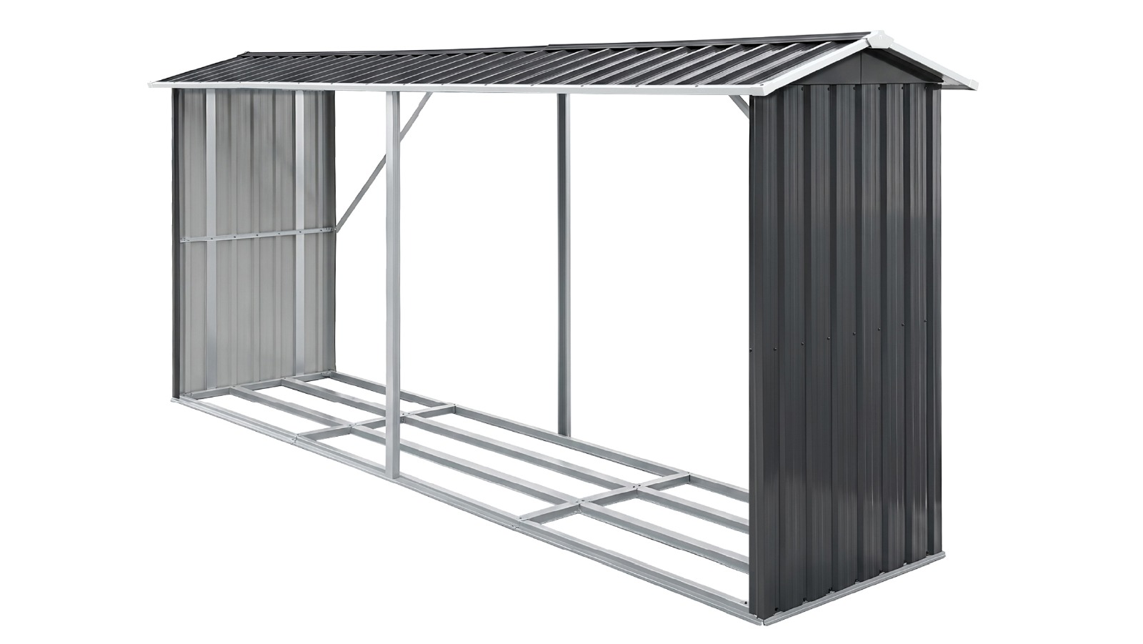 Giantz Galvanised Steel Firewood Storage - 334.5cm x 92cm 