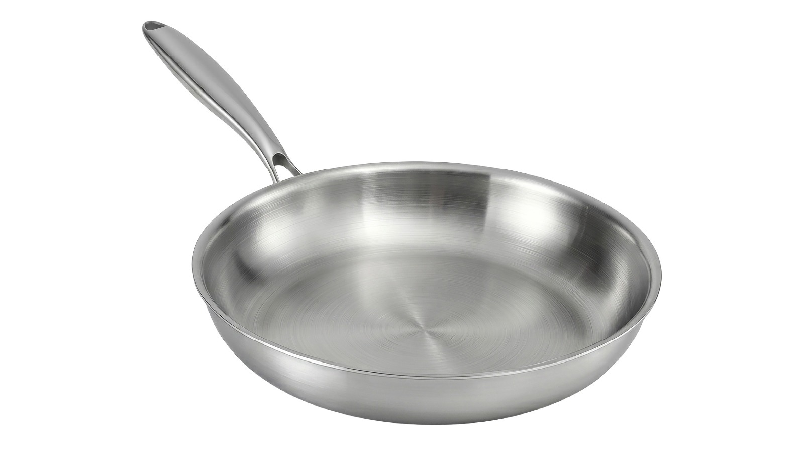 5-Star Chef 30cm Stainless Steel Frying Pan with Tri-Ply Body - Silver