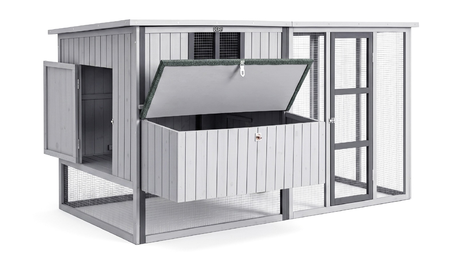i.Pet Enclosure Wood Chicken Coop - 219cm 